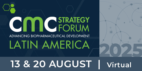 Dark blue graphic with text 'CMC Strategy Forum Latin America 13 & 20 August Virtual'