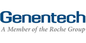 Company logo with text 'Genentech, A Member of the Roche Group'