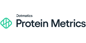 Company logo with text 'Protein Metrics Dotmatics'